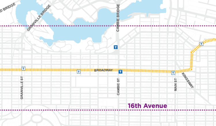 Broadway plan by COV around new Skytrain
