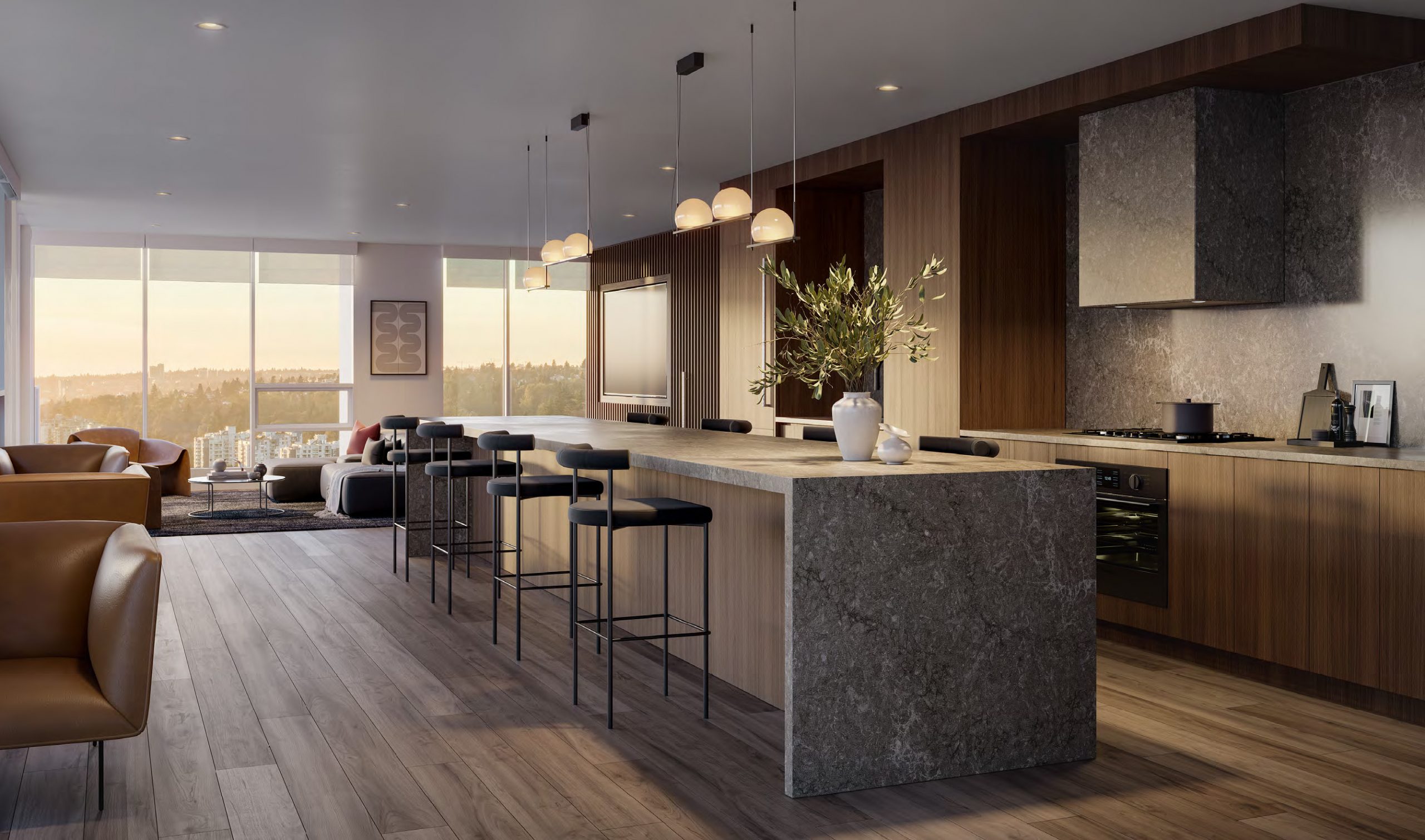 Harlin kitchen and living space