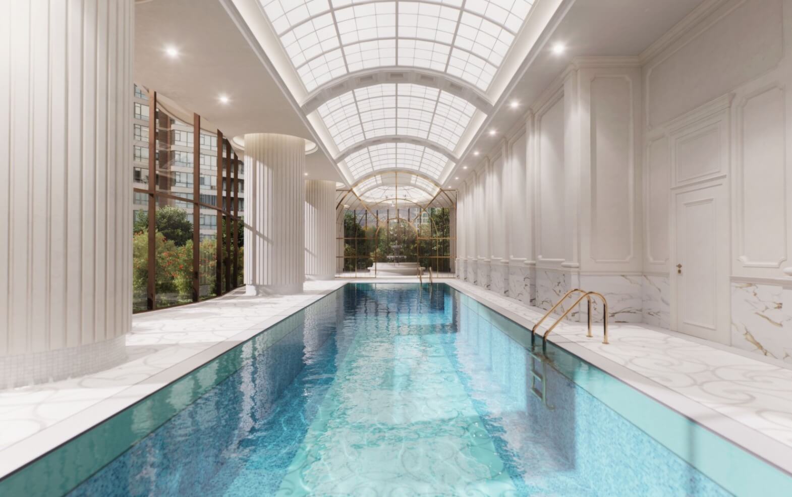 Indoor pool at the Green House
