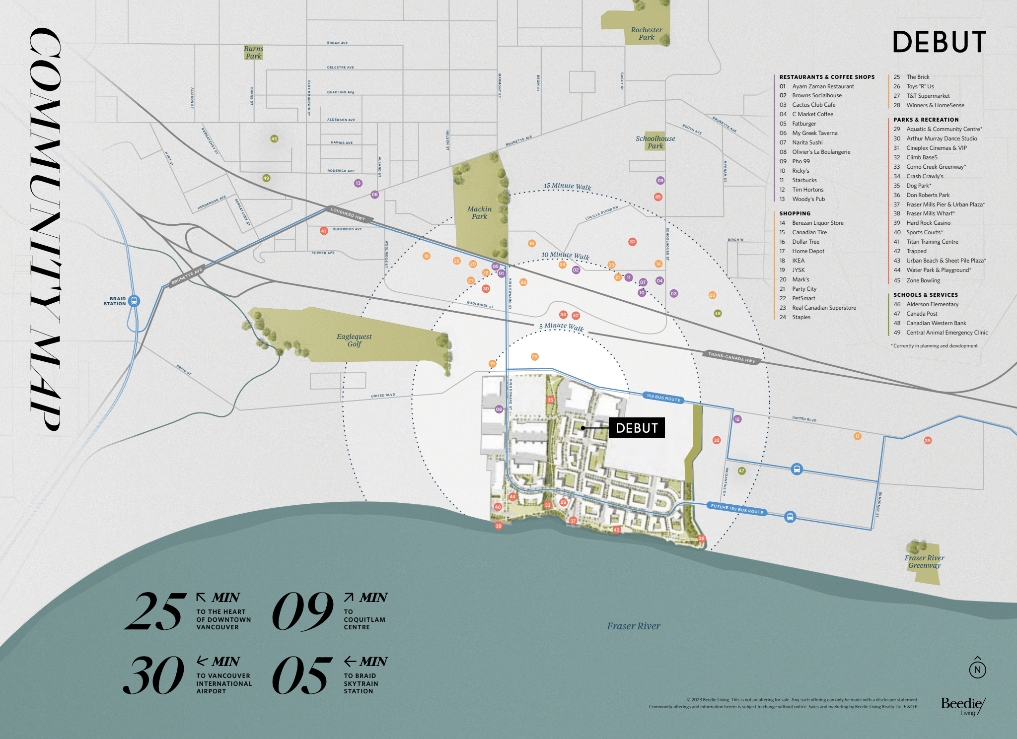Fraser Mill Debut Community Map