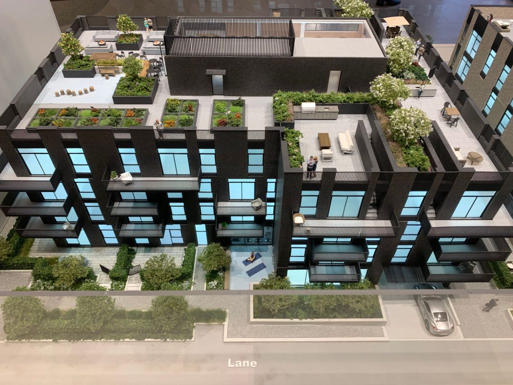 Rendering ashleigh land facing building model(east) at Ashleigh Oakridge (4992 Ash Street, Oakridge VW, Vancouver West)