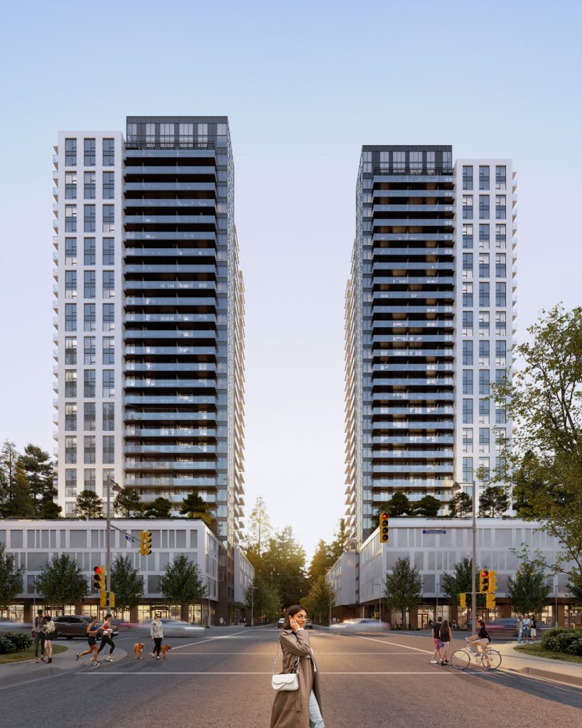 Rendering Town and Centre (3646 Westwood Street, Central Coquitlam, Coquitlam)
