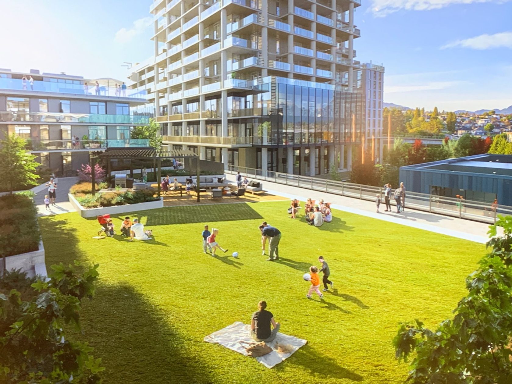 Brentwood Block podium park amenity at Brentwood Block (4612 Lougheed Highway, Brentwood Park, Burnaby North)