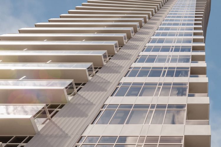 ethos-sidewalk-rendering at Ethos by Anthem Properties (6596 Malborough Avenue, Metrotown, Burnaby South)