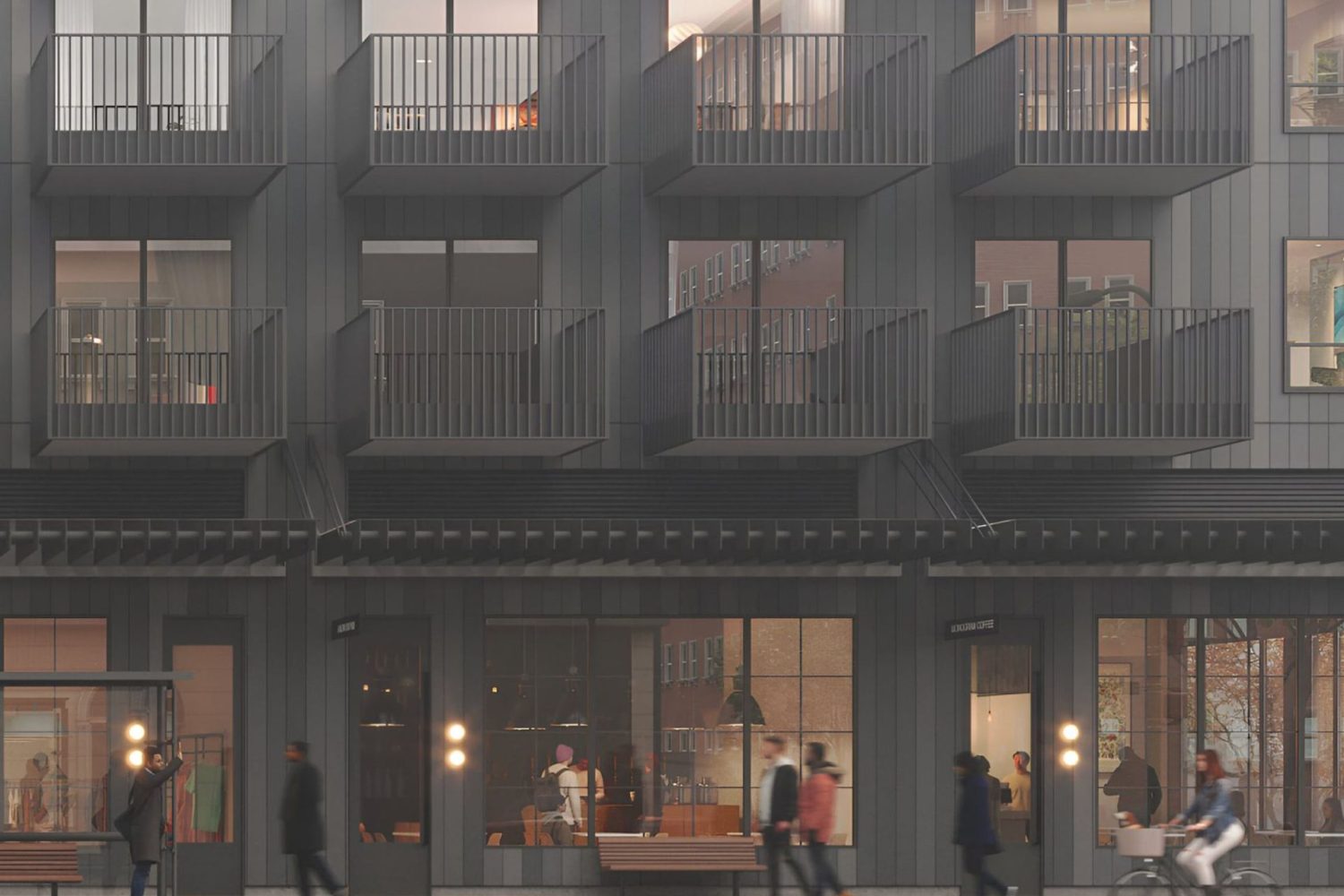 HEM rendreing at east hastings facade at 385 Lakewood Drive, Hastings, Vancouver East
