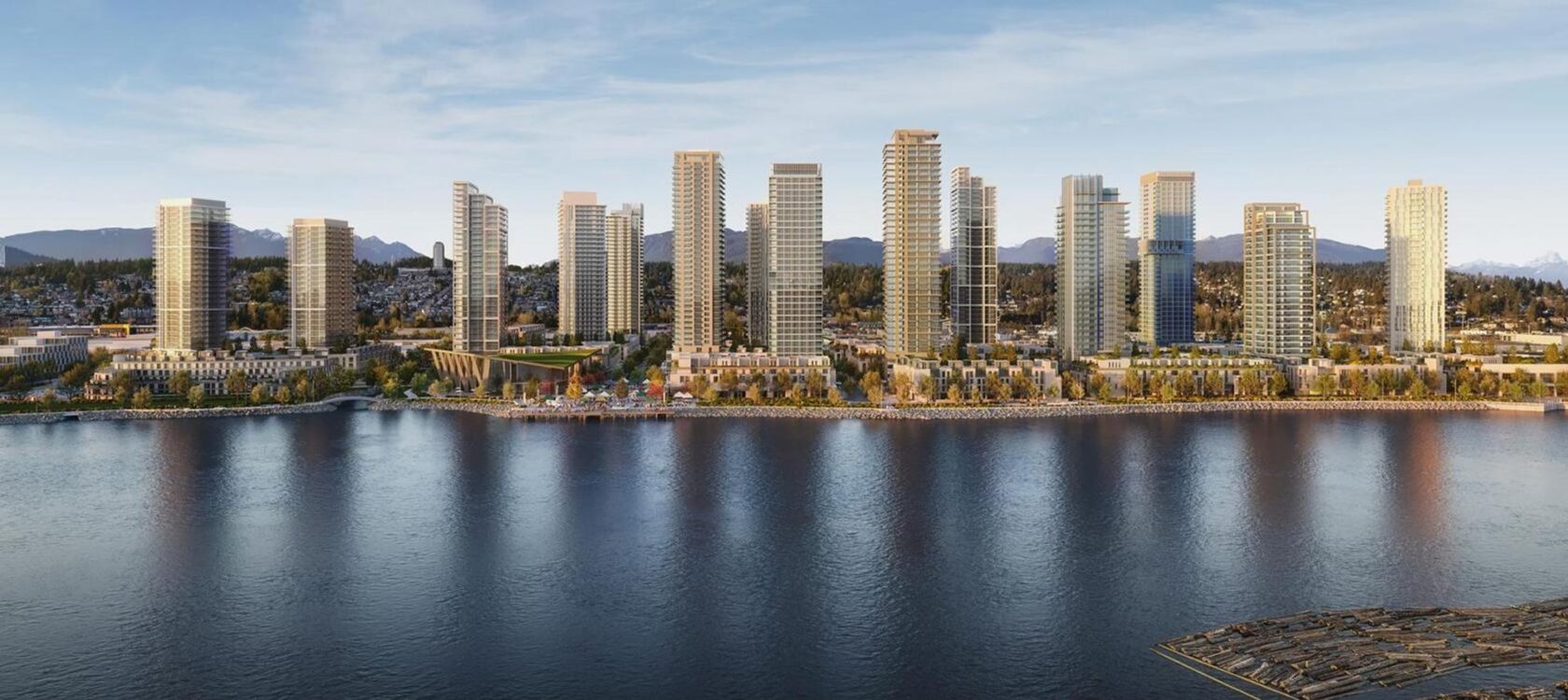 fraser-mills-from-water at 58-78 Kong Court, Coquitlam 